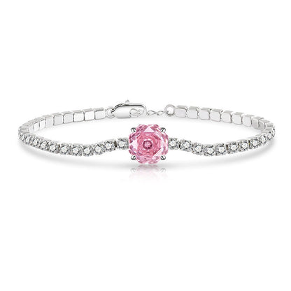 Floral Station Chain Bracelet in Sterling Silver for Women — Everyday Bloom