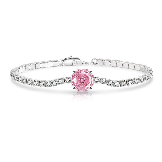 Floral Station Chain Bracelet in Sterling Silver for Women — Everyday Bloom