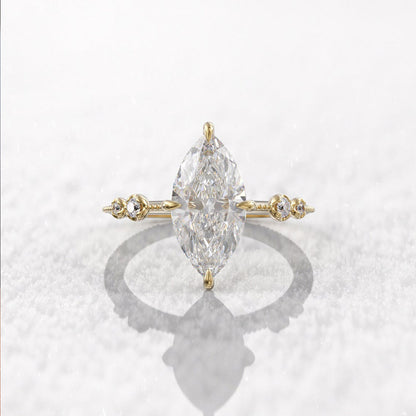 Ricady Jewel Marquise Zircon 4-Prong Ring - Valentine’s Day Gift for Her