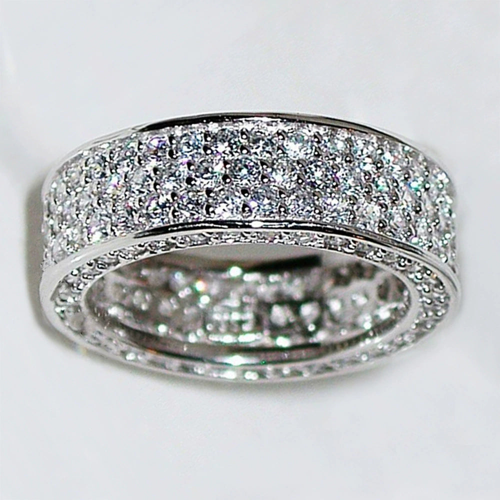 Ricady Jewel Starry Sky Style Multi-row Full Pavé Zircon Ring