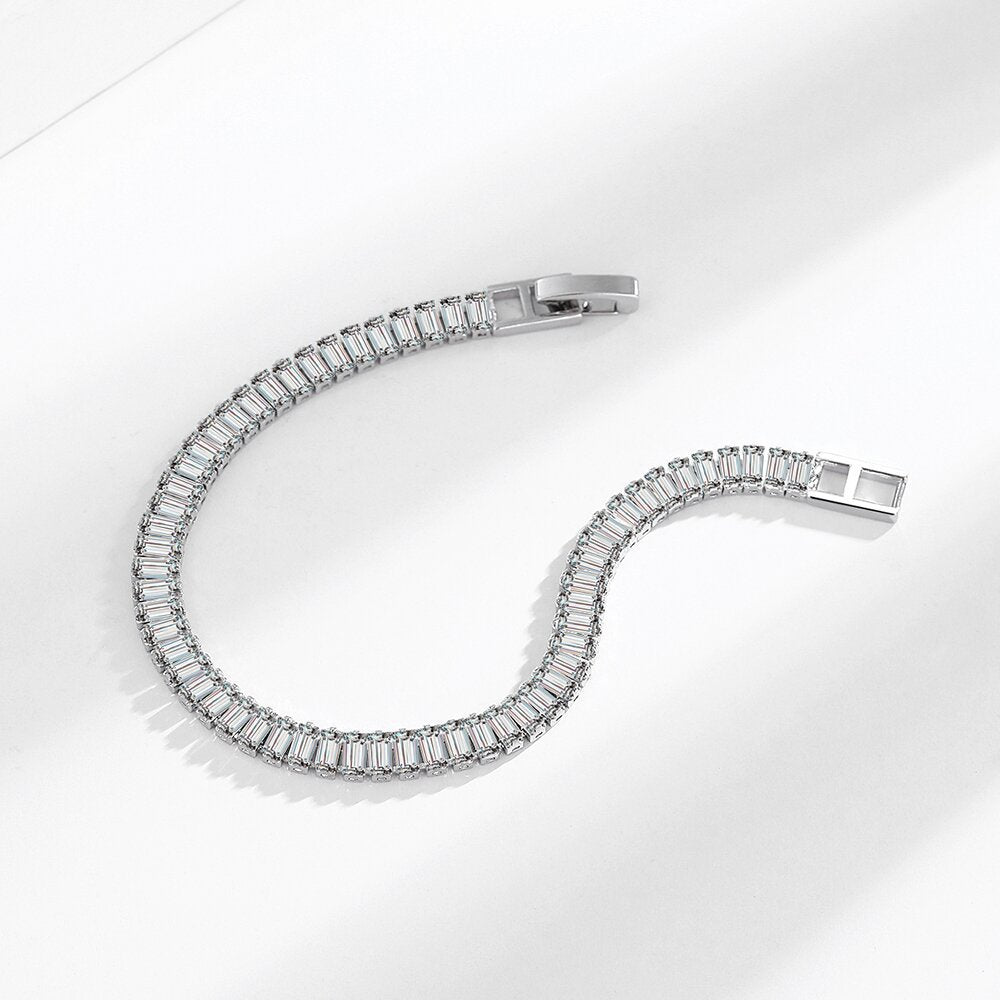 Ins Trendy Square Diamond Bracelet - Minimalist Versatile Couple Jewelry for Women