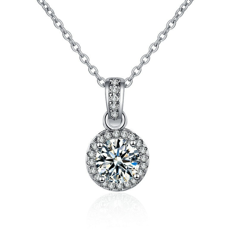 D Color Moissanite Round-set Jewelry Set (Ring, Earrings, Necklace, Bracelet)
