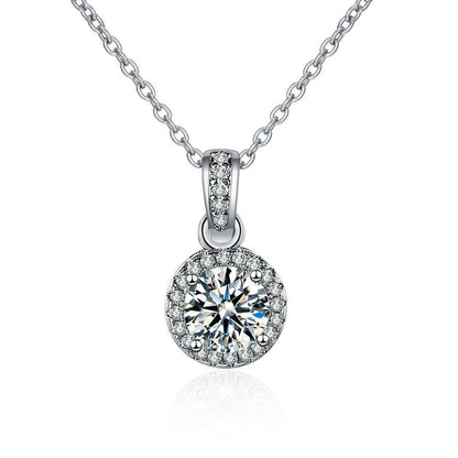 D Color Moissanite Round-set Jewelry Set (Ring, Earrings, Necklace, Bracelet)