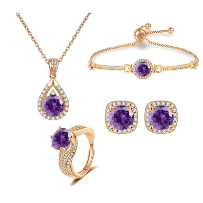Ricady Jewel Minimalist Geometric Jewelry Set for Women, Elegant 3-Piece Everyday Luxury Set