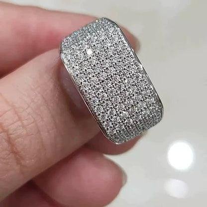 Ricady Jewel Unique Micro-pavé 5A Heart & Arrow Starry Ring, Cool Bold Statement Index Finger Ring