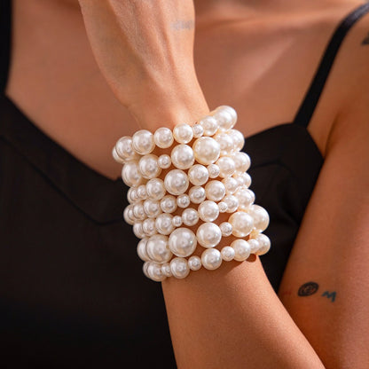 Chanel-Inspired Layered Pearl Cross Necklace - Sweet Elegant Style