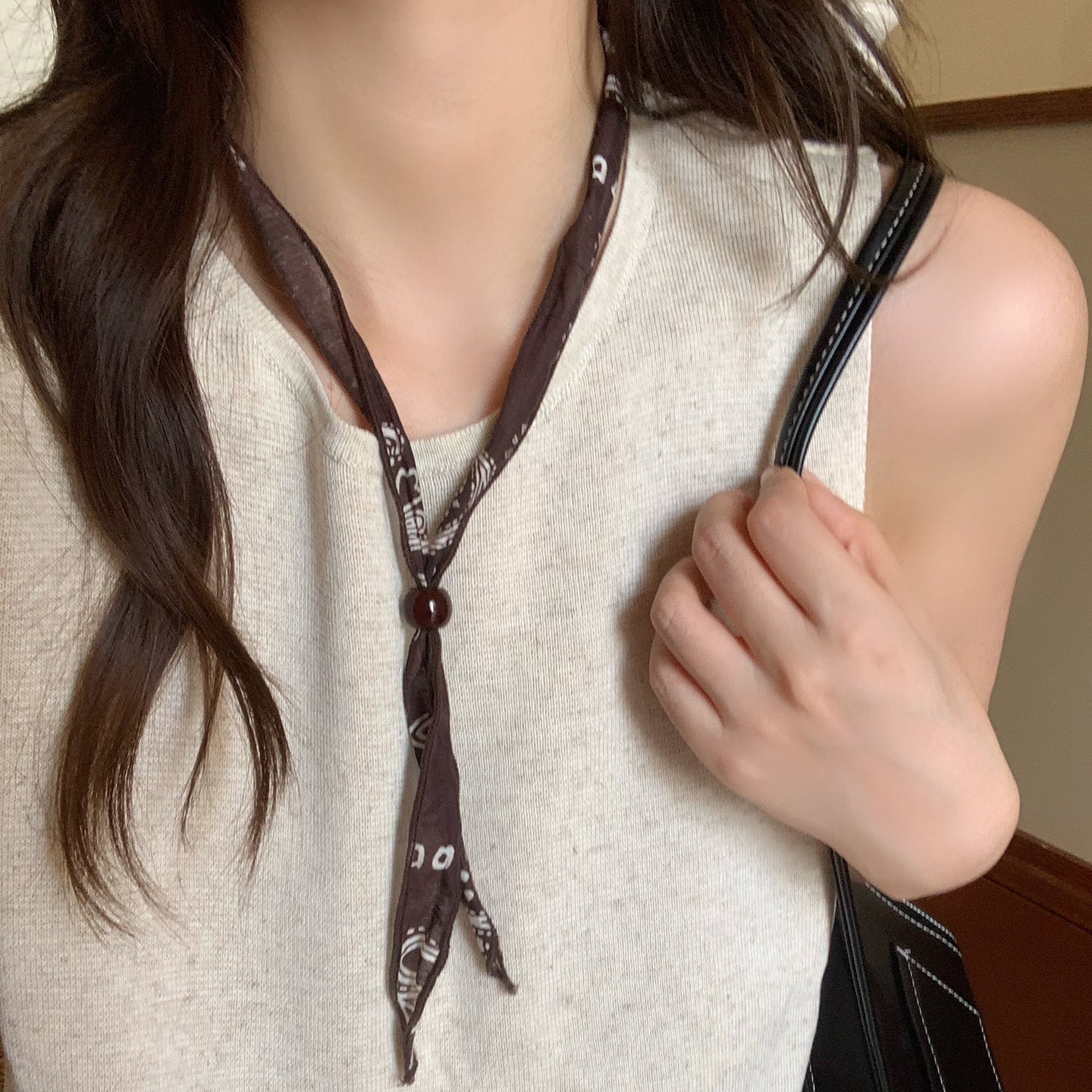 Maillard Aesthetic Acrylic Pendant Sweater Necklace - 50+ Styles