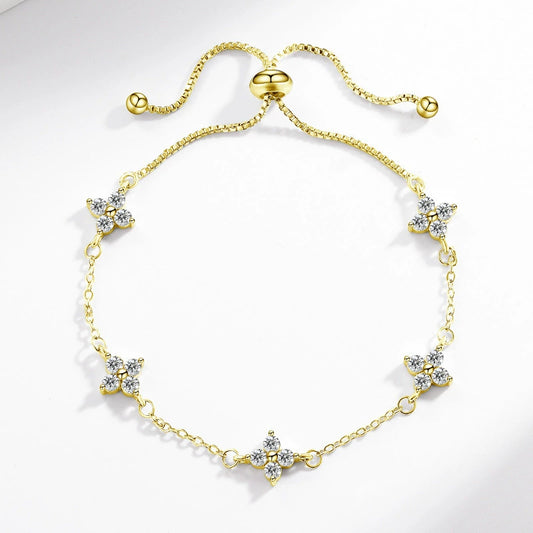 Clover Diamond Starry Sky Bracelet - Elegant Daily Commute Versatile Jewelry