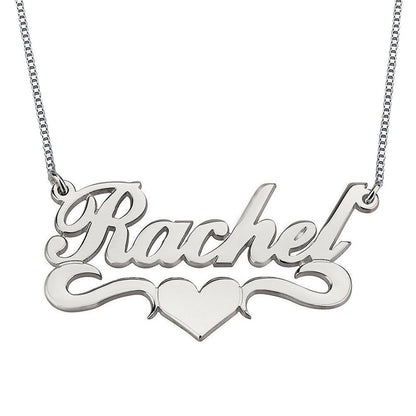 Personalizable XOXO Letter Pendant Necklace with Diamond Accents in 925 Sterling Silver