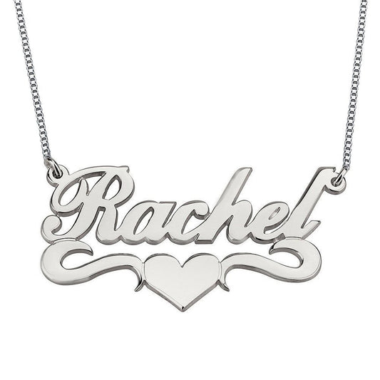 Personalizable XOXO Letter Pendant Necklace with Diamond Accents in 925 Sterling Silver