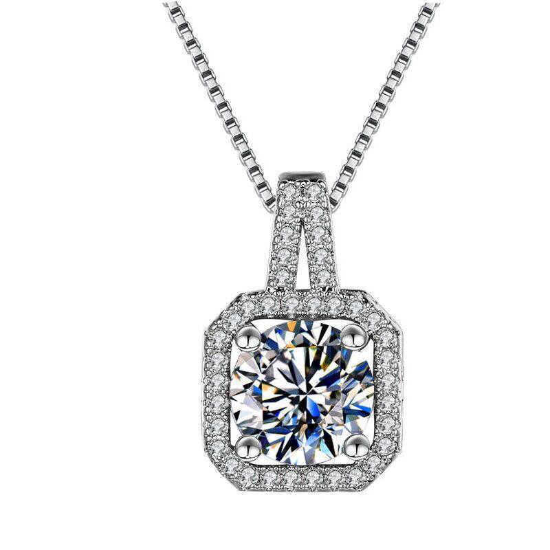 Women's 1ct Moissanite Set: Ring, Necklace, Earrings & Bracelet