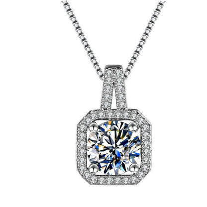Women's 1ct Moissanite Set: Ring, Necklace, Earrings & Bracelet