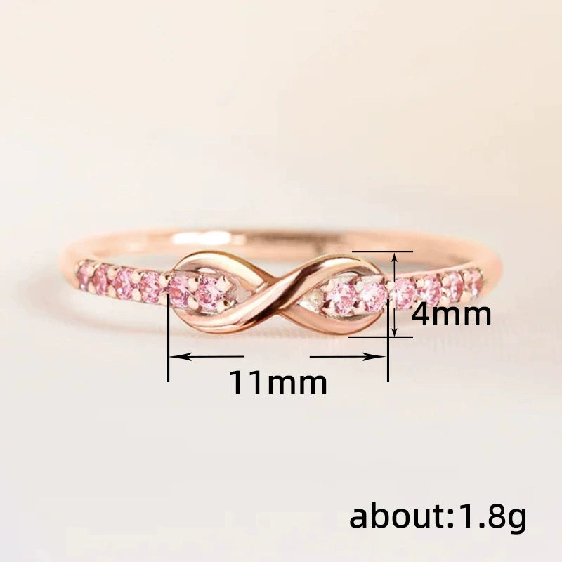 Ricady Jewel Dainty Bow Ring - Minimalist Infinity Design for Women