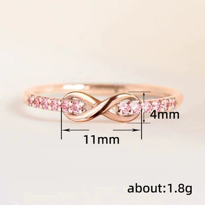 Ricady Jewel Dainty Bow Ring - Minimalist Infinity Design for Women