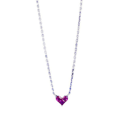 Ricady Jewel S925 Silver Necklace - Mini Heart Clavicle Chain, Light Luxury