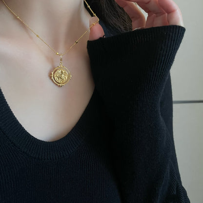 Minimalist Circle Pendant Necklace in 925 Sterling Silver