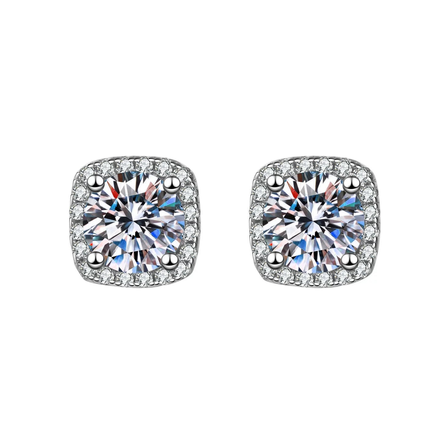 Women's 1ct Moissanite Set: Ring, Necklace, Earrings & Bracelet