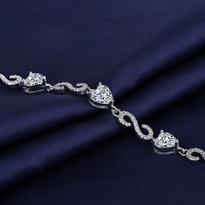 Trendy 8-Shaped Heart AAA Zircon Bracelet for Women - Handmade Fashion Jewelry Gift