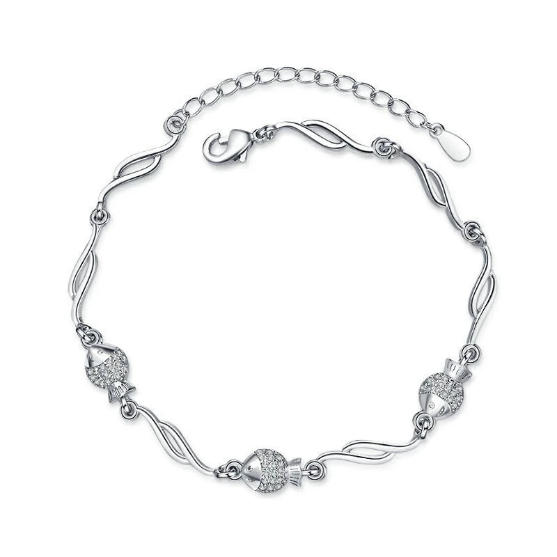 Fish Chain Bracelet in Sterling Silver for Women — Everyday Flow