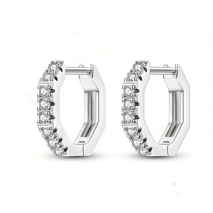 New Sweet & Edgy Hexagonal Stud Earrings for Women - Minimalist Trendy Style