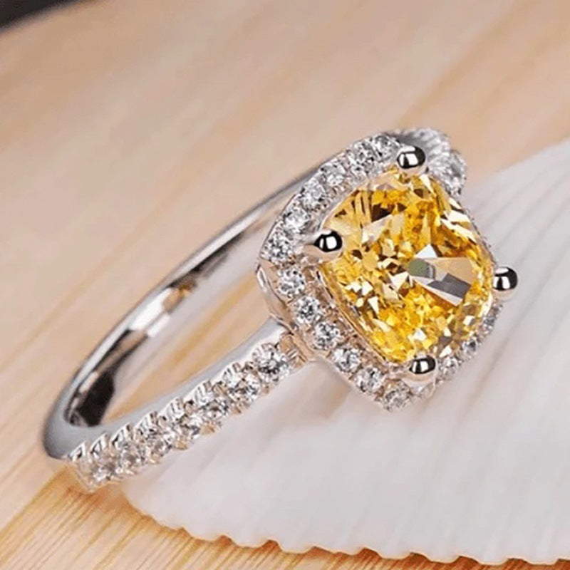 Ricady Jewel Bridal Simulated Diamond Zircon Engagement Ring