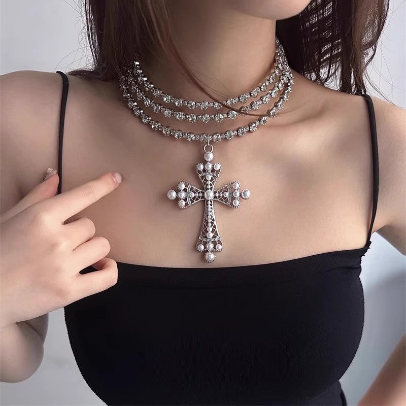 Geometric Pendant Choker Necklace - Japanese Korean Sweet Style