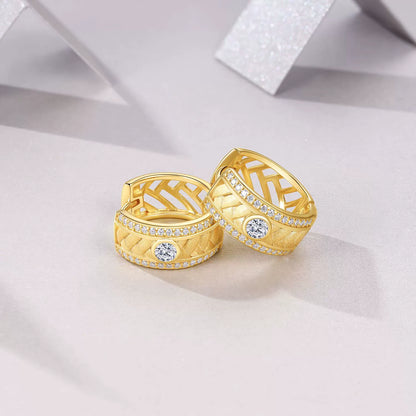 Minimalist S925 Sterling Silver Earrings with Moissanite - Luxury Ins Style