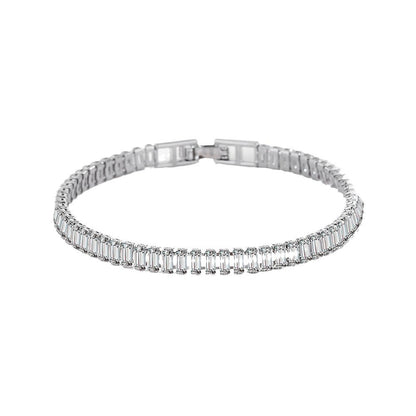 Ins Trendy Square Diamond Bracelet - Minimalist Versatile Couple Jewelry for Women