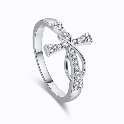 Ricady Jewel Minimalist Mobius Cross Ring - Infinite Love Jewelry Minimalist