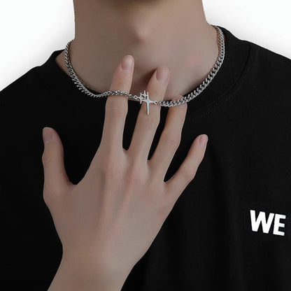 Starburst Pendant Necklace in Titanium Steel - Instagram Style