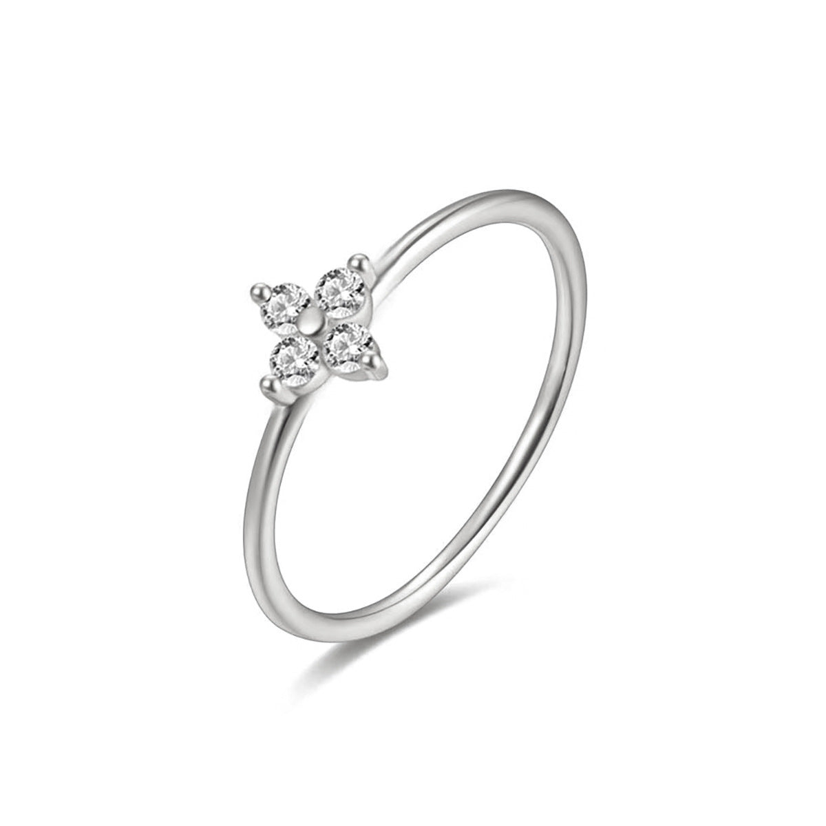 Luxury Style Clover Zircon Ring for Women - Unique Design Fashion Jewelry