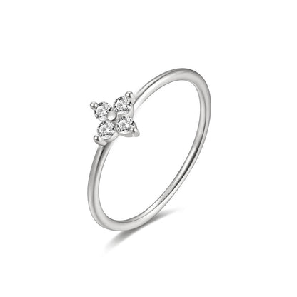 Luxury Style Clover Zircon Ring for Women - Unique Design Fashion Jewelry