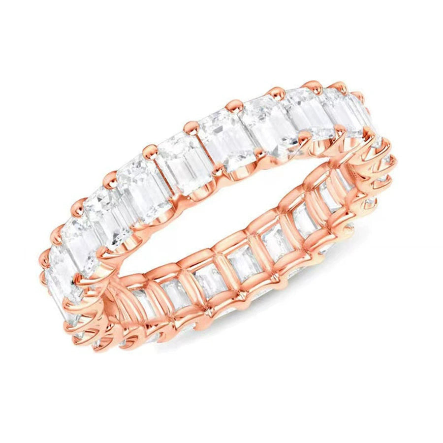 Diamond-like Zircon Full Pavé Ring for Women - Engagement & Proposal