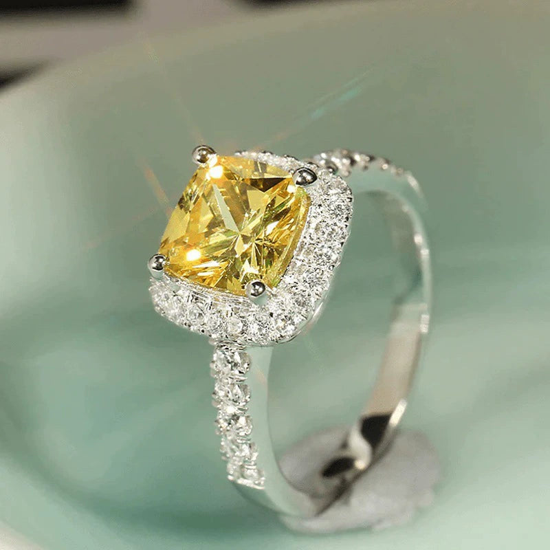 Ricady Jewel Bridal Simulated Diamond Zircon Engagement Ring