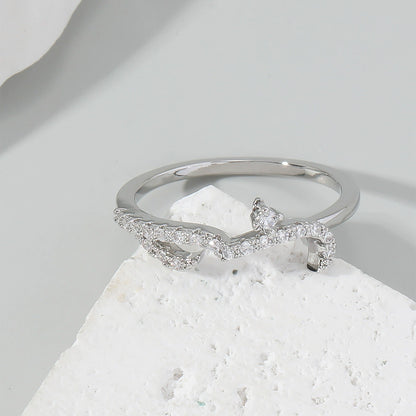 Ricady Jewel Arabic Love Message Pavé Zircon Ring for Women