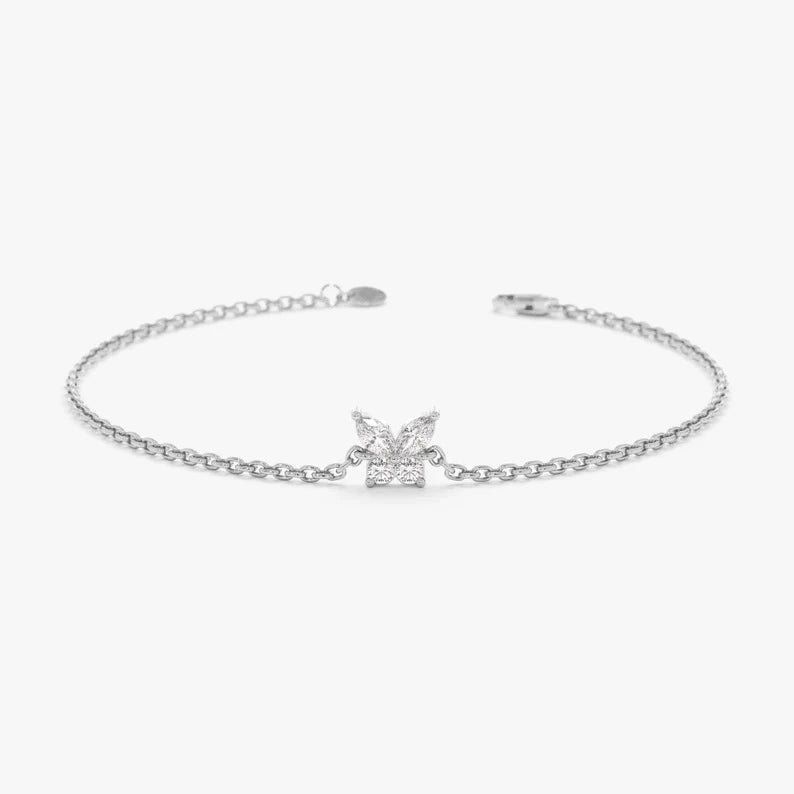 Butterfly Chain Bracelet in Sterling Silver for Women — Everyday Freedom