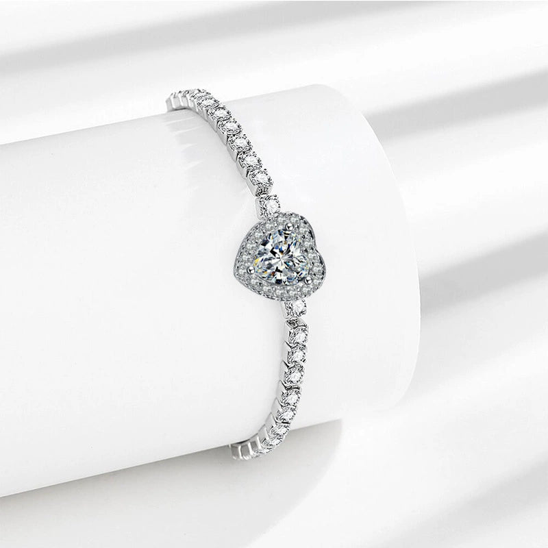 Heart Chain Bracelet in Sterling Silver for Women — Everyday Love
