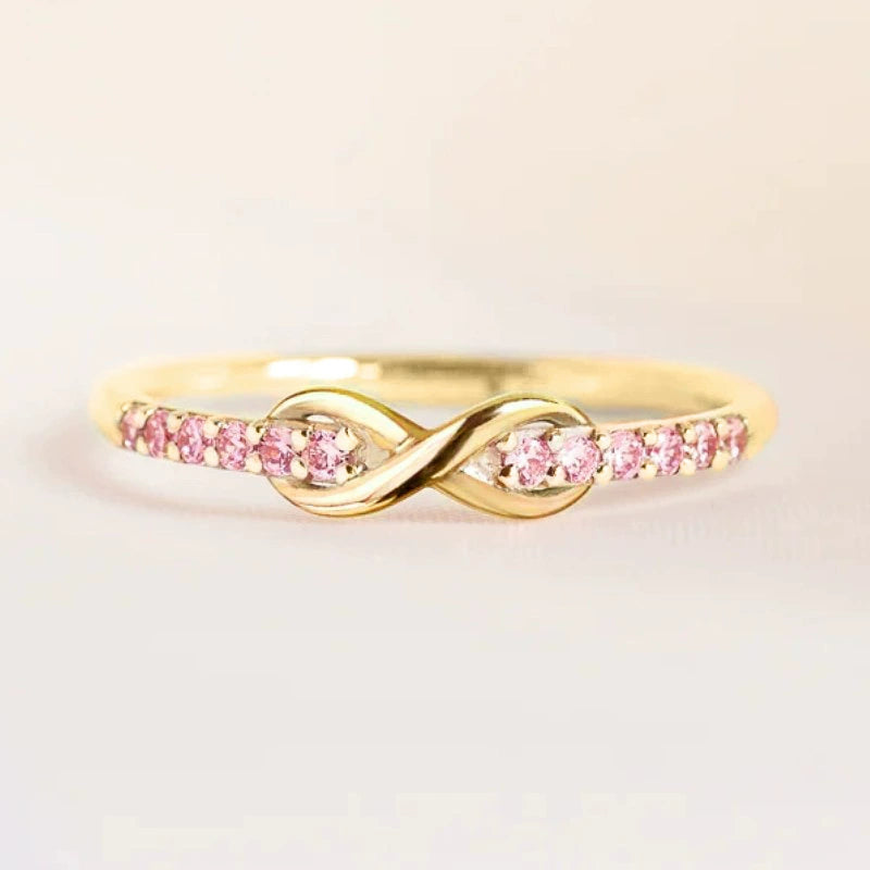 Ricady Jewel Dainty Bow Ring - Minimalist Infinity Design for Women