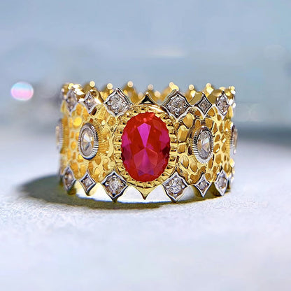 Luxury Ins Style Ring | Brushed Vintage Lace Design