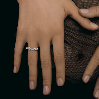 Ricady Jewel Seraphina Ring - 925 Sterling Silver Gold-Plated Open Band with Pear-Cut Stones