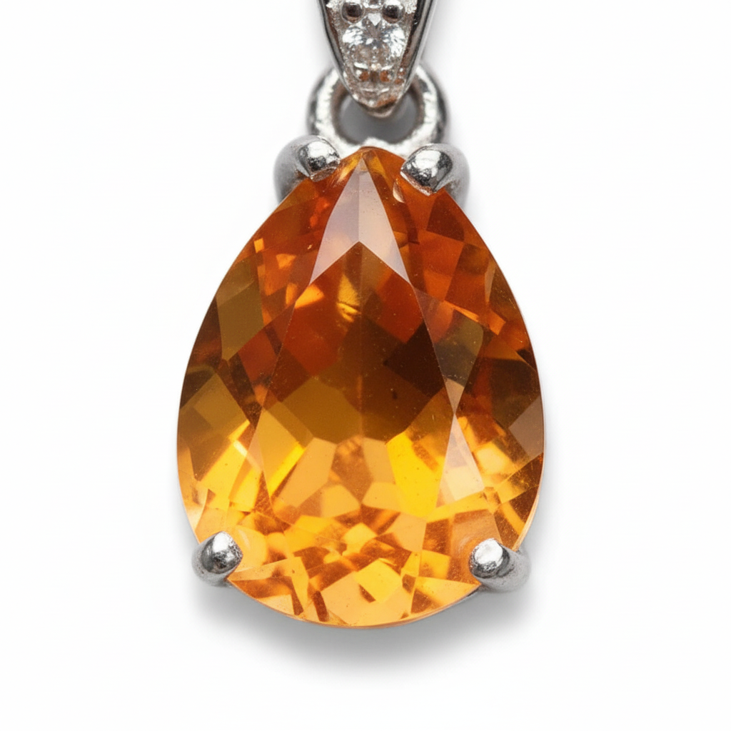 Citrine gemstone detail