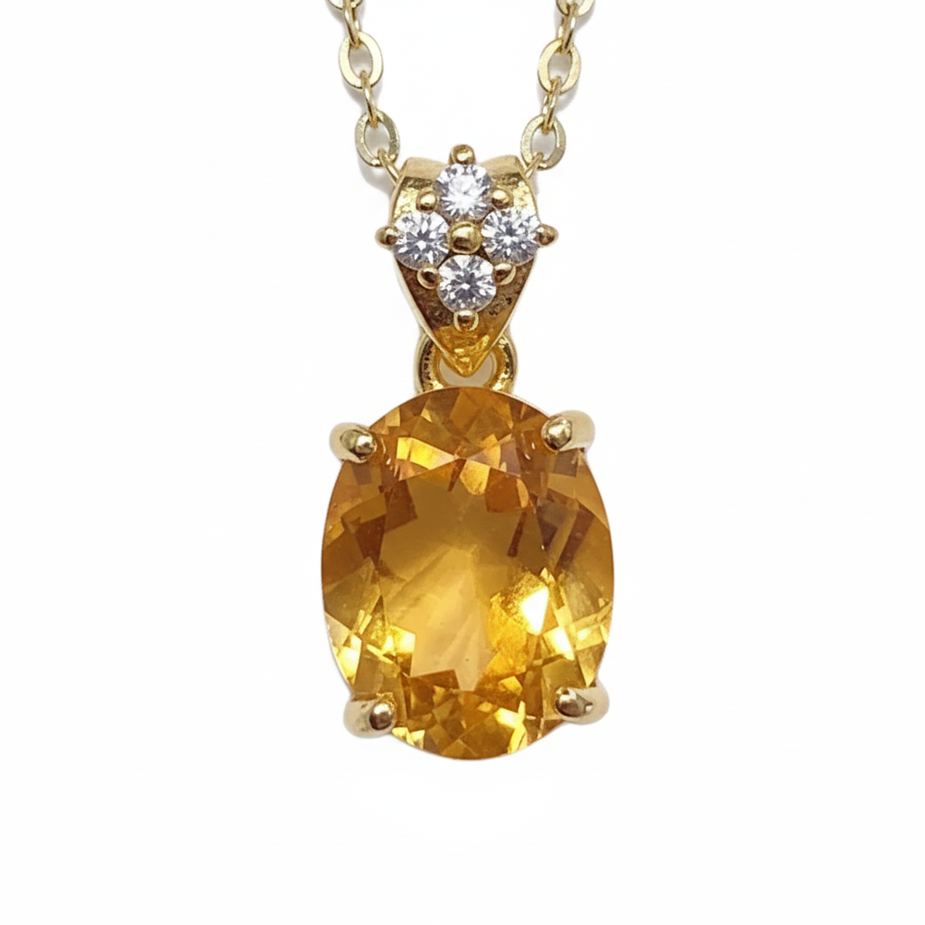Citrine gemstone detail