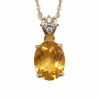 Citrine gemstone detail