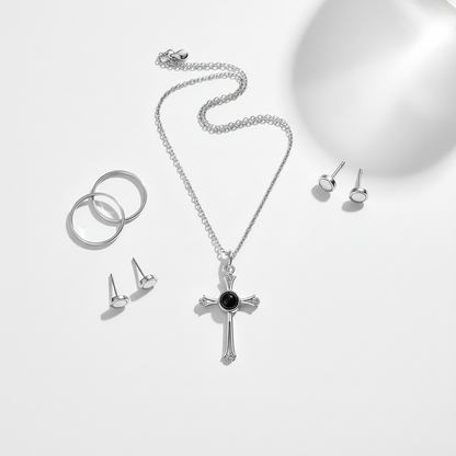 Clean Flat Lay with Jewelry