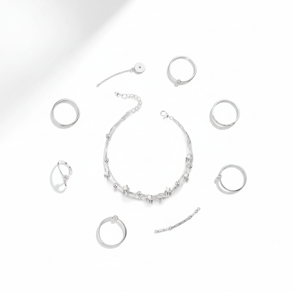 Clean Flat Lay with Jewelry