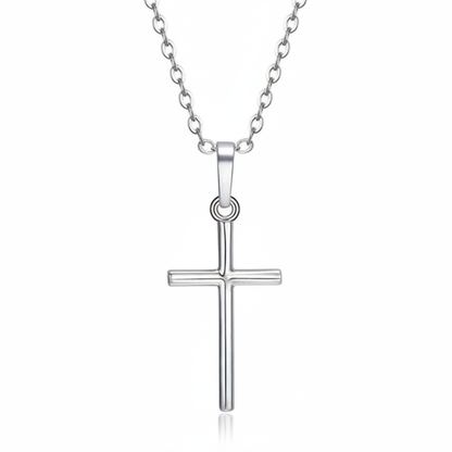 Cross Necklace White Background