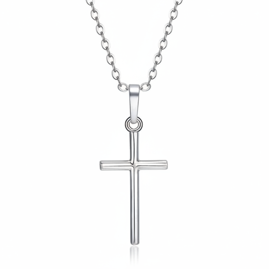Cross Necklace White Background