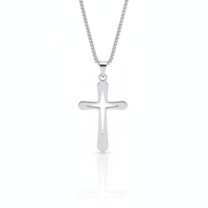 Cross Necklace White Background