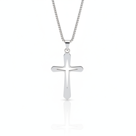 Cross Necklace White Background