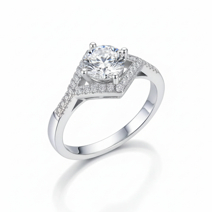Crown Halo Moissanite Ring - Main Product